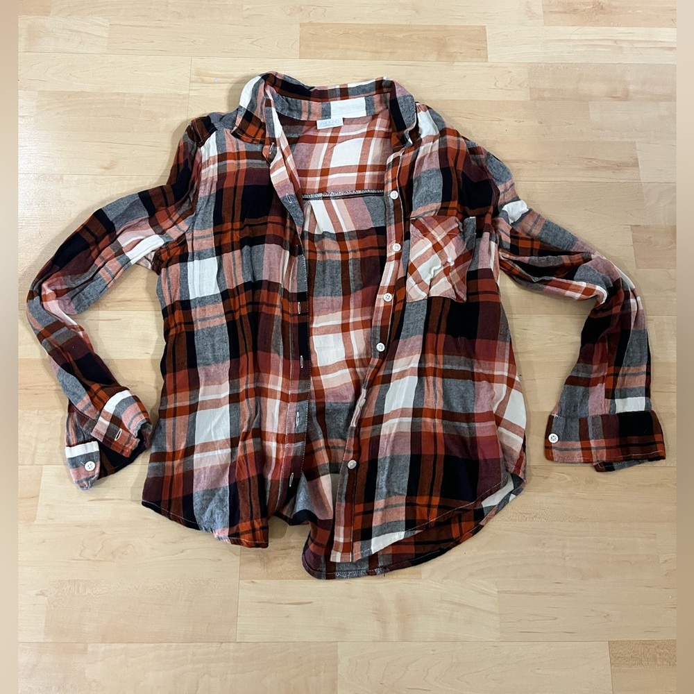 Black, Orange, White Flannel